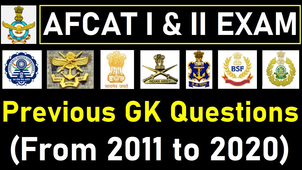 AFCAT All Previous GK Questions (2011-2020) in Detail || AFCAT 2020 || AFCAT Previous Year Questions