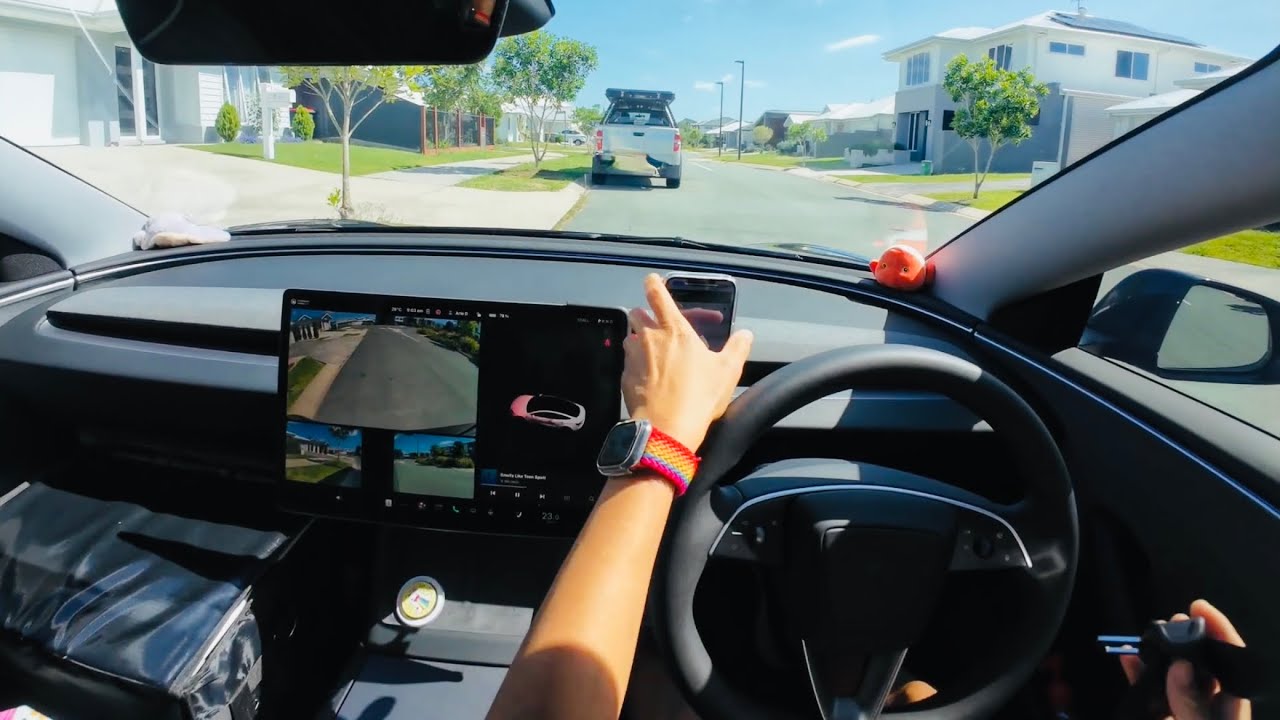 POV Food Delivery | Real-Time Suburban Route | Tesla FSD Driving