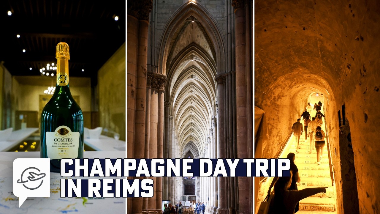 Reims Champagne | Tattinger, Veuve Cliquot, and Reims Cathedral | Travel Vlog