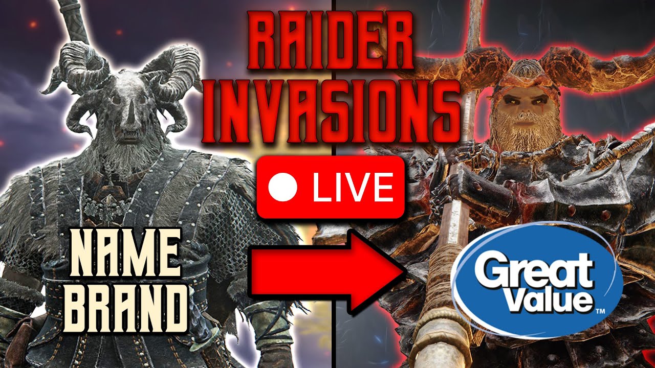 RAIDER INVASIONS, LIVE! #eldenring #eldenringpvp #eldenringdlc