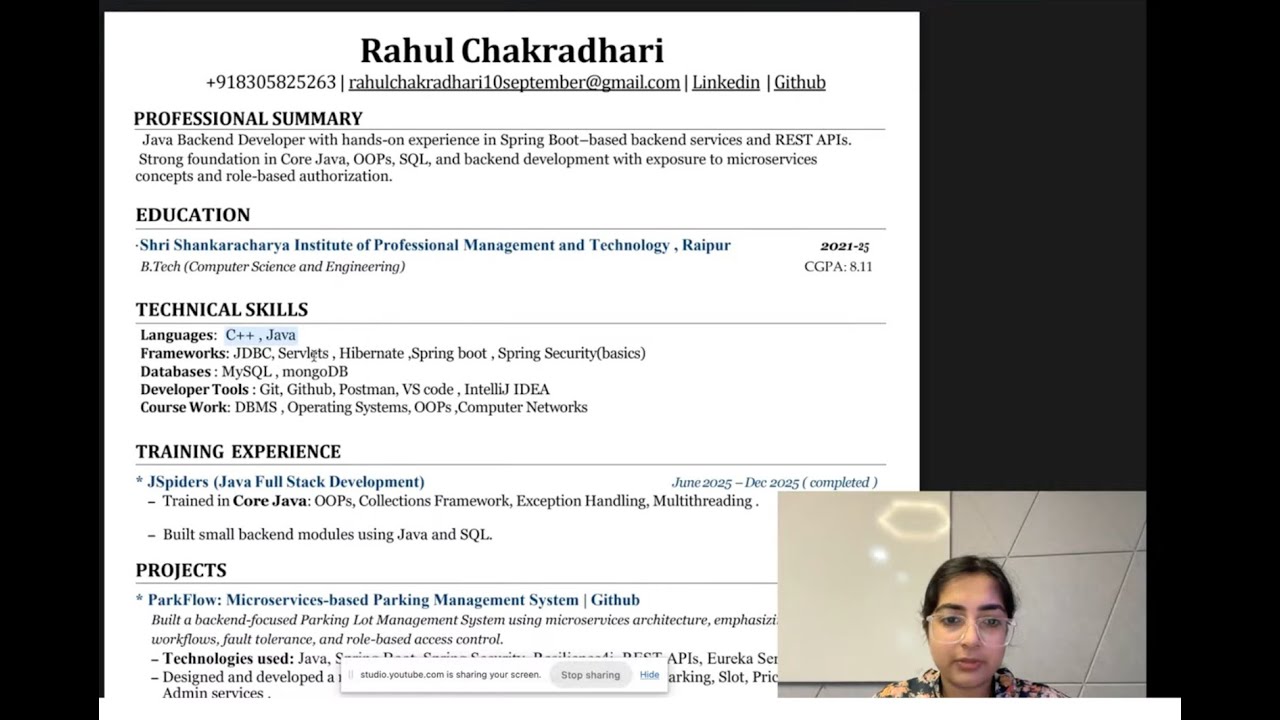 LIVE Career Guidance & Resume Review | DSA, Interviews & Tech Careers | Amazon Engineer