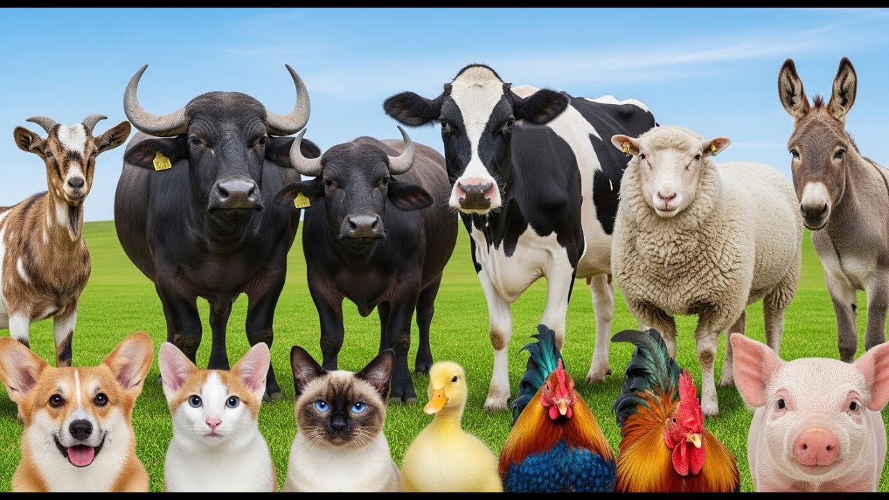 Sonidos de Animales de Granja: Vaca, Cabra, Oveja, Cerdo, Pollo #AnimalSounds