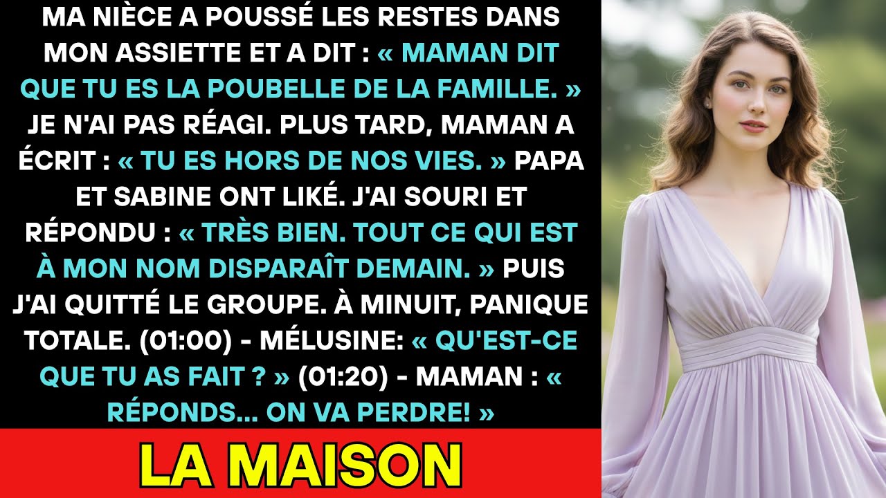 Ma Nièce A Poussé Mes Restes Dans Mon Assiette: « Maman Dit Que Tu Es Un Déchet » J’ai Coupé 5.200€