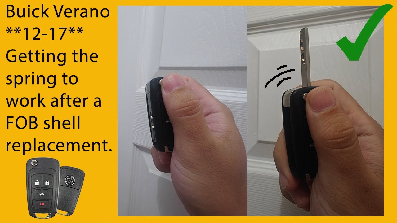Buick Verano 2012-2017: Key Fob replacement shell, setting up the spring properly [Key Fob Part 2]