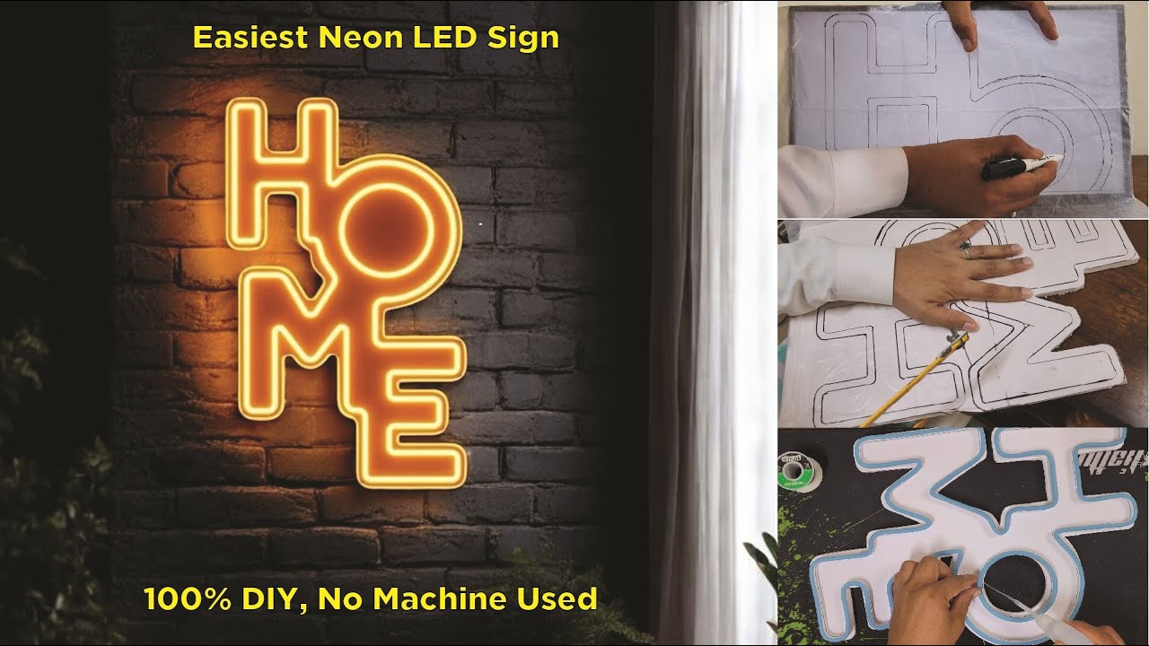 How to make LED Neon Sign | 100% DIY with a very Simple Tool