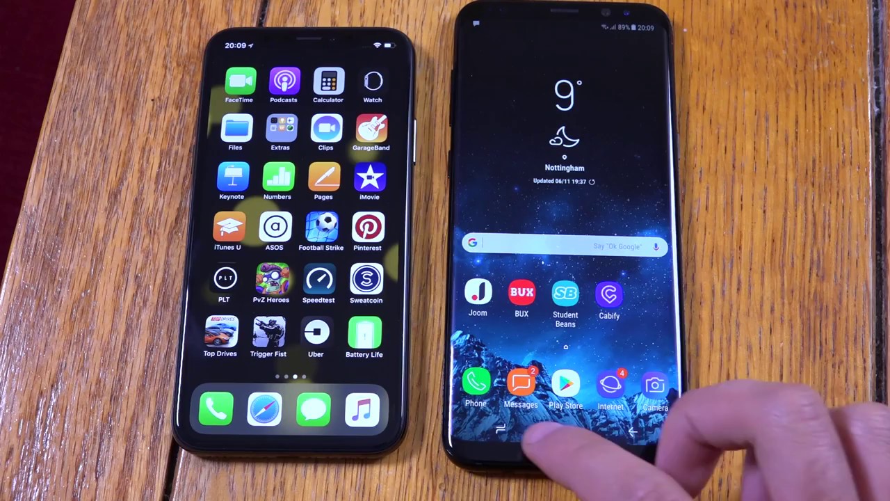 iPhone X vs Samsung Galaxy S8+ Speed Test!