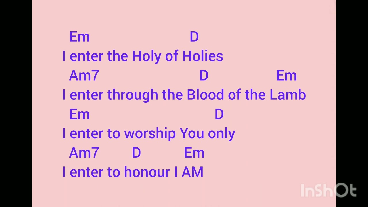 I Enter the Holy of Holies (For Your Name is Holy) - Paul Wilbur (Lyrics & Chords)