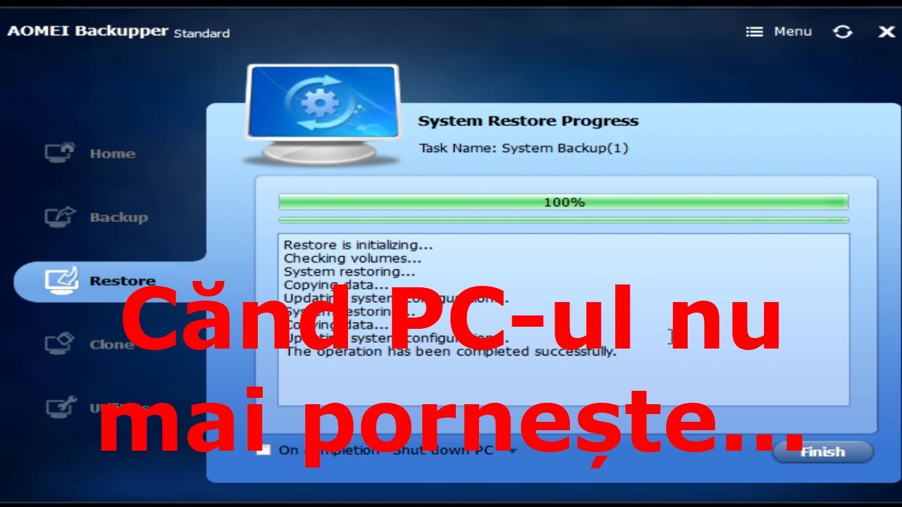 Cum restaurezi Windows-ul dacă nu mai pornește ?