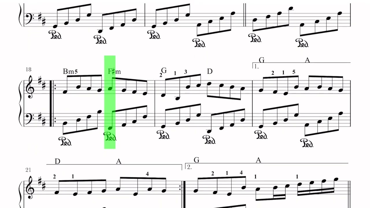 🎶 “CANON in D” ( Johann Pachelbel ) 🎼 partitura de versión FÁCIL ✅ para PIANO 🎹
