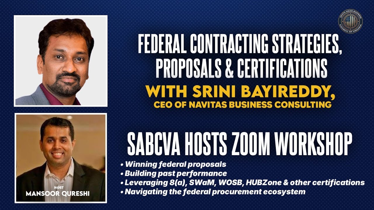 How Small Businesses Are Winning Federal Contracts | Proposals & Certifications | SABCVA Workshop