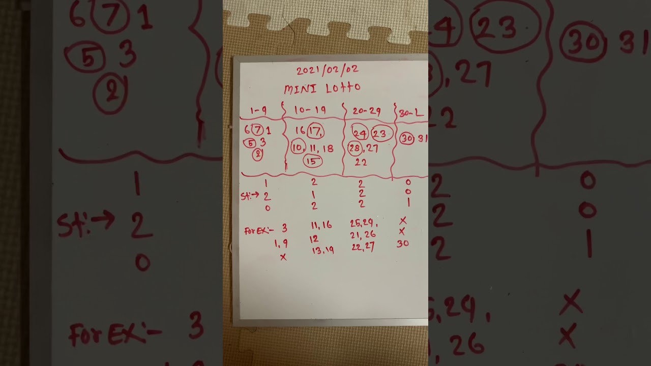 Draw no:1114-2021/02/2 mini lotto prediction