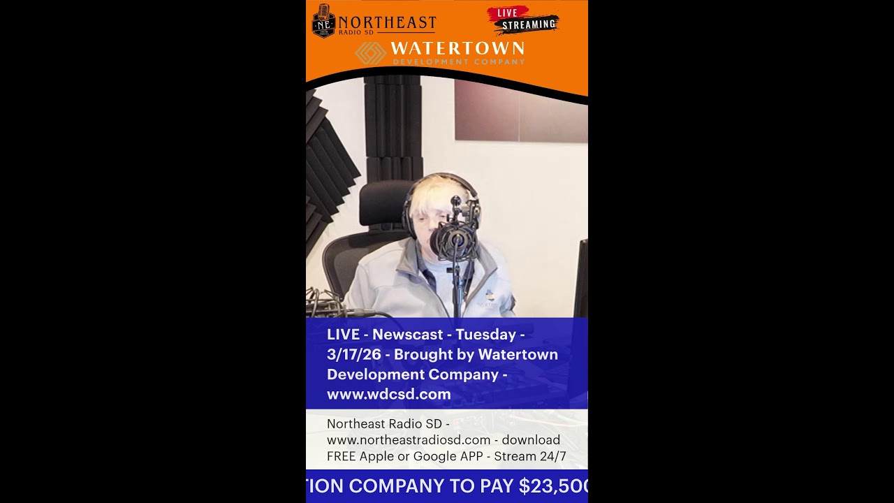 LIVE - Newscast - Tuesday - 3/17/26 - Brought by Watertown Development Company