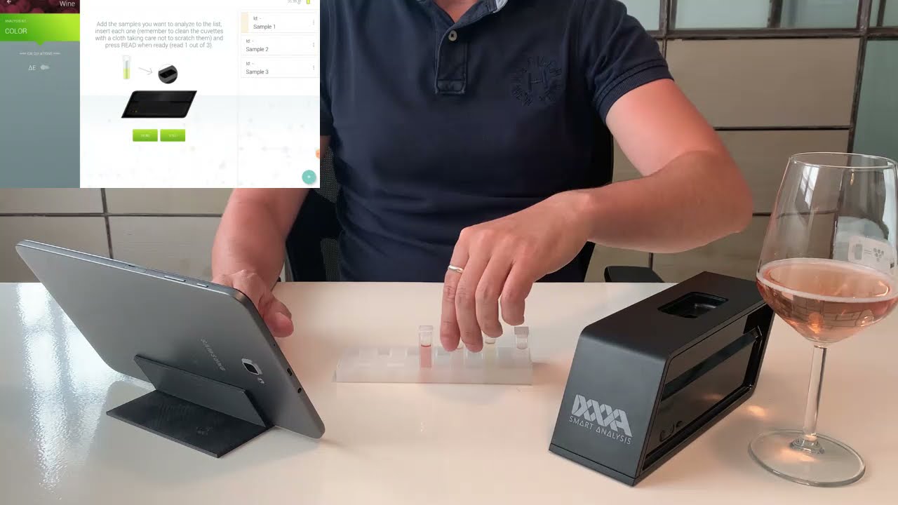 Smart Analysis for CIELab wine colour measurements.