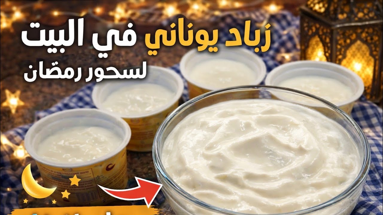 ليه تشتريه بـ 50 جنيه؟ اعملي كيلو زبادي يوناني في البيت بـ ربع التمن تجهيزات رمضان 2026