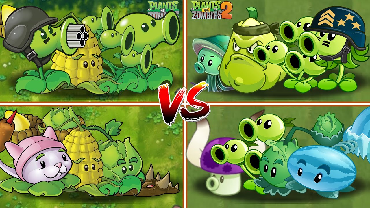 PVZ FUSION VS PVZ 2 - 4 Plant Team Vs Zombie Team - p19 - Who will win ? #gameplay #plantsvszombies2