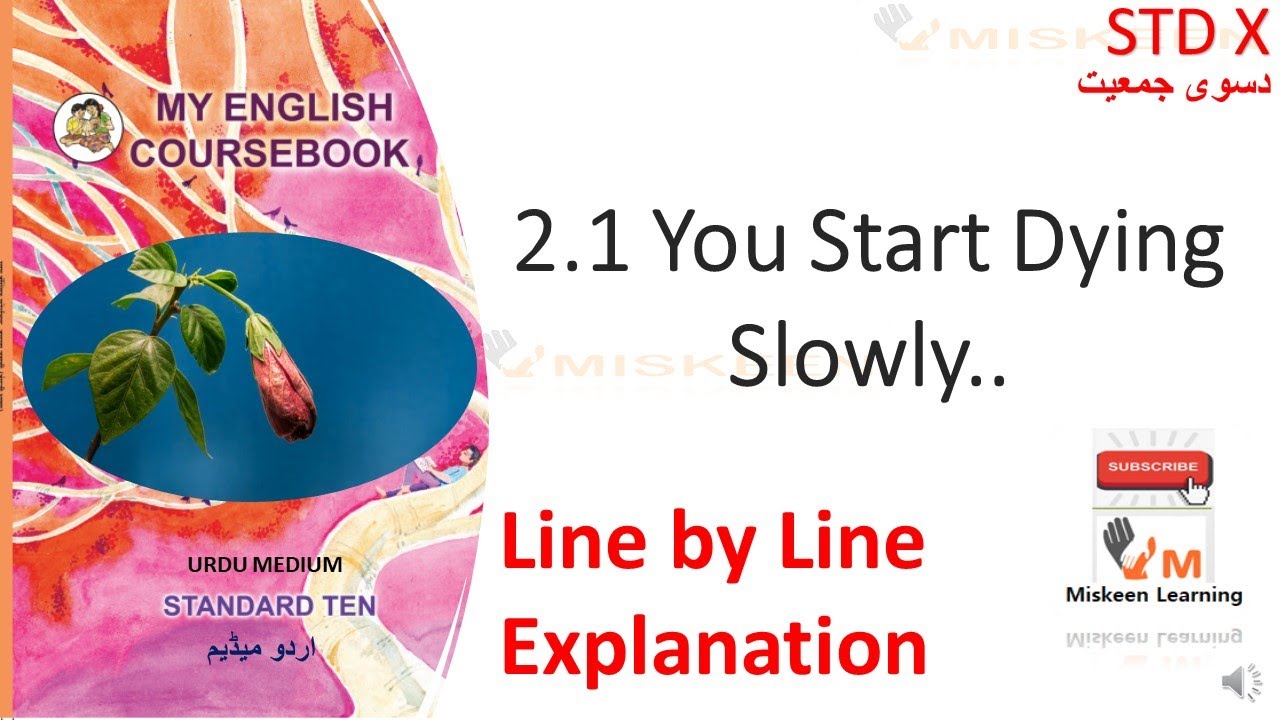 You start dying slowly|Line by Line Explanation in Urdu/Hindi|Pablo Neruda