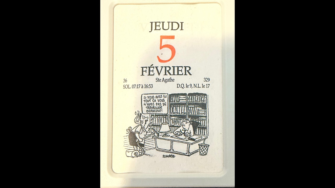 アドリーヌのフランス語でPetite conversation & Patit entraînement du jeudi 5 février
