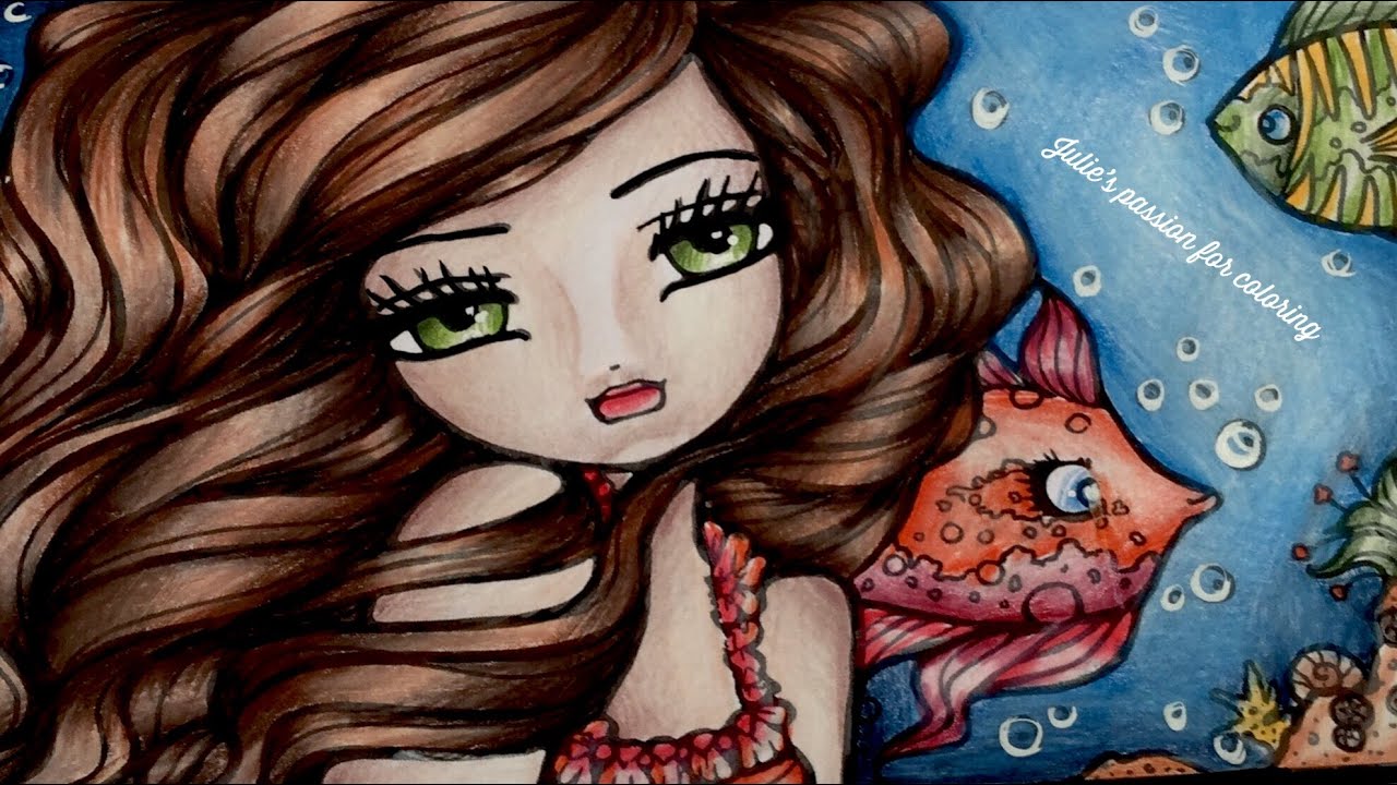 ENCHANTED FACES (pocket size) by Hannah Lynn - derwent procolour pencils - color along