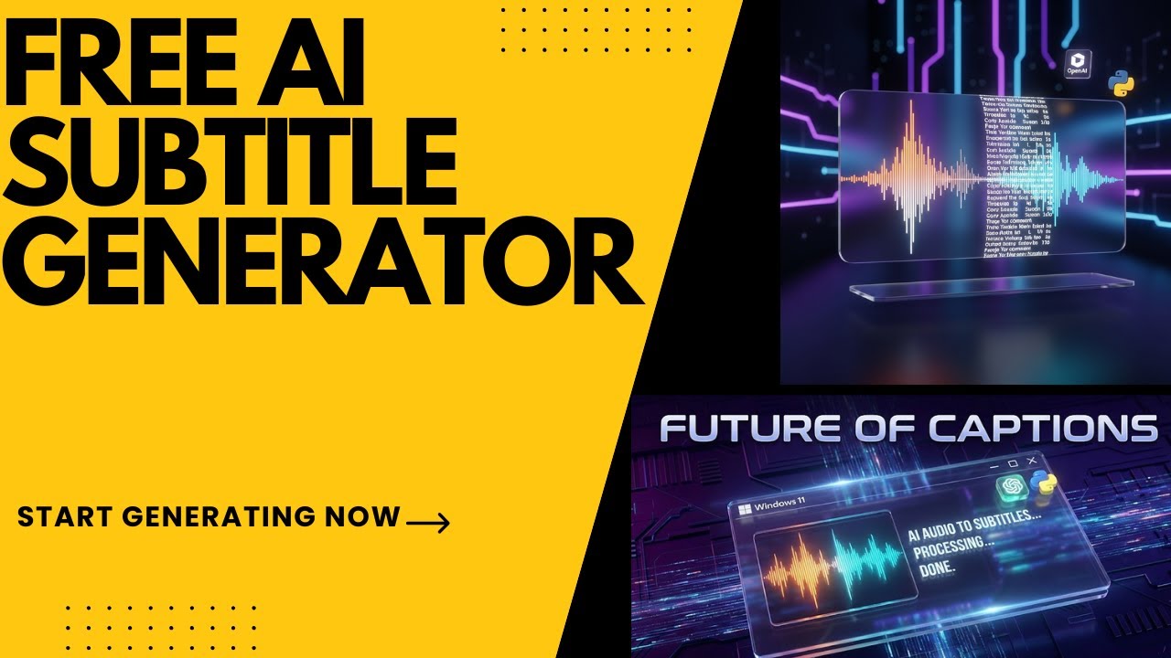 100% Free Unlimited AI Subtitle Generator | Windows | Free Captions | Open Source & Free Alternative
