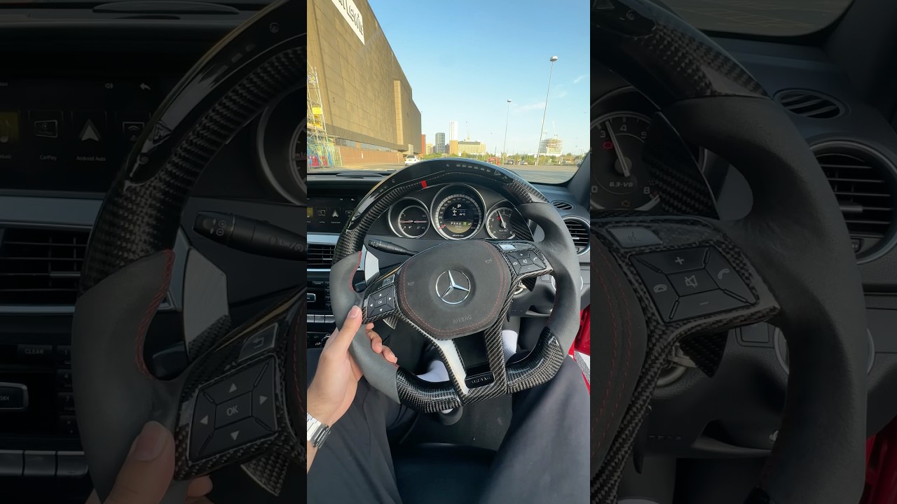 the LOUDEST c63 AMG 🤯⚠️ #pov #automobile #bmwaudi #cartok #funny #amg #bmw #modded #loud