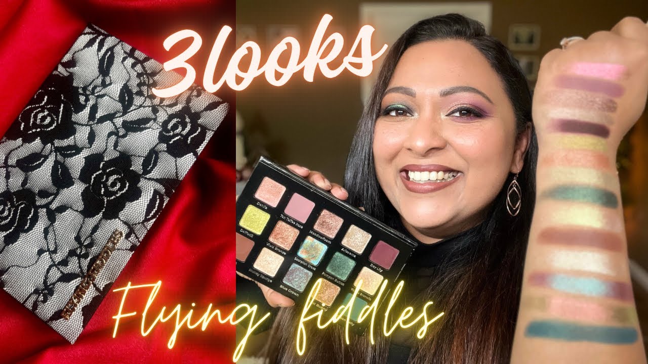 ADEPT COSMETICS FLYING FIDDLES EYESHADOW PALETTE | 3 LOOKS & REVIEW | SMITHY SONY
