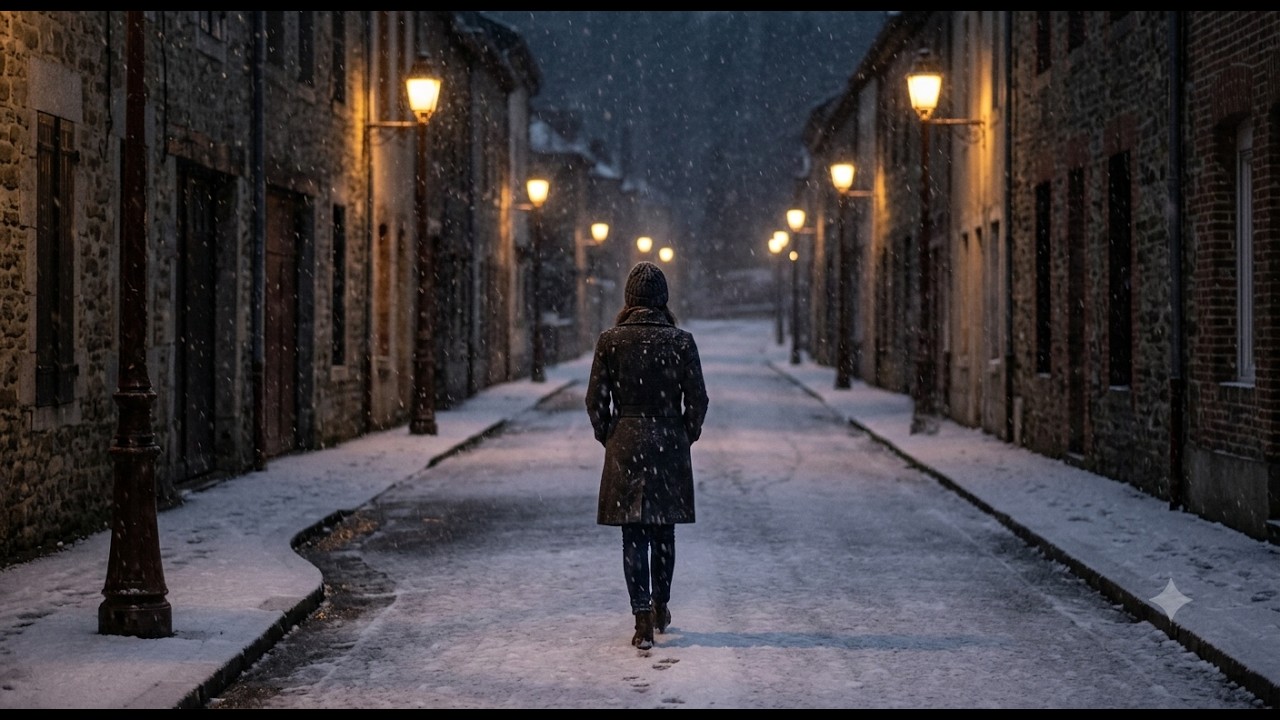 🌙 Snowy Midnight Walk | 6 Hours Dark Ambient Soundscape for Focus, Study & Sleep