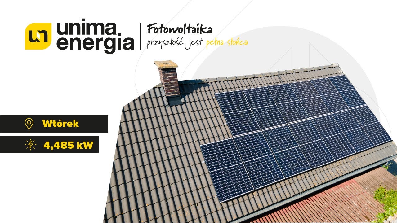 Instalacja fotowoltaiczna 4,485 kW | Wt&oacute;rek | Unima Energia