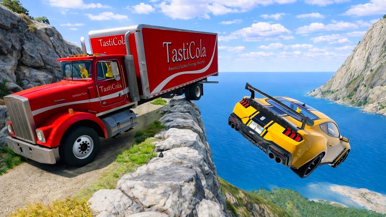 Car vs dangerous mountain Cliff crash 💥😱 | Beamng Drive Episode 61!