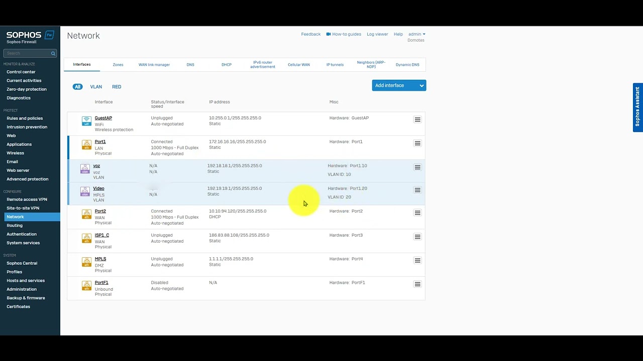 Sophos Switch | Registro en sophos central | Creacion de Vlans