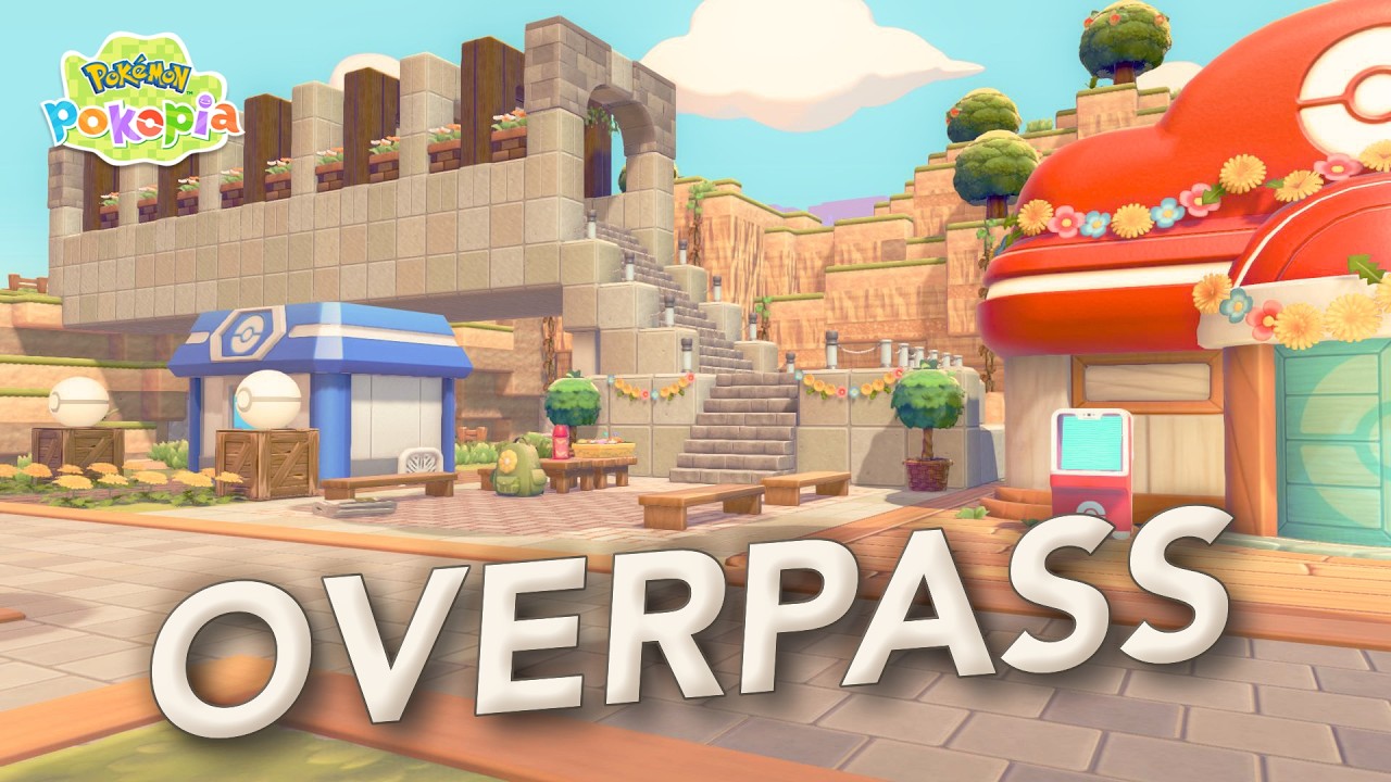 How to Build an Elevated Overpass in Pokemon Pokopia! Cozy Town Design #pokopia