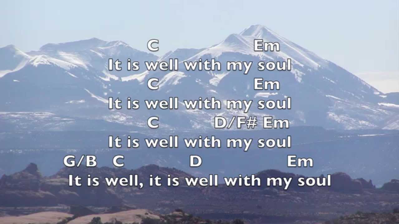 It Is Well [Key: G]- Lyrics & Chords