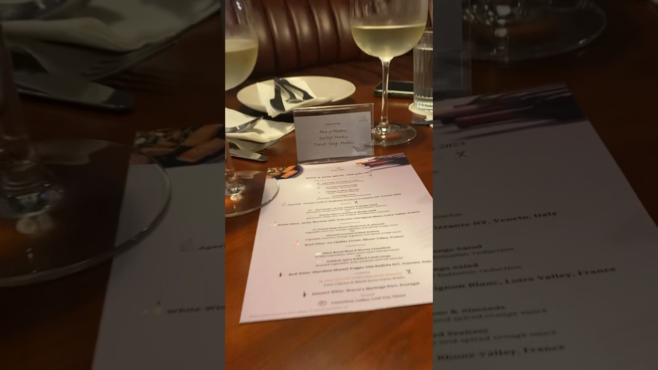 This is what a 5 Course Menu looks like for a Wine Dinner