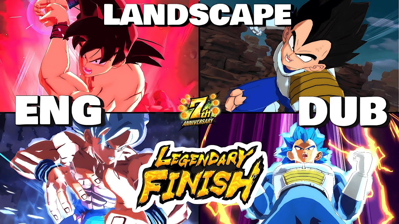 ВСЕ ЛЕГЕНДАРНЫЕ ОТДЕЛКИ В DRAGON BALL LEGENDS | HD | ЛАНДШАФТ | АНГЛИЙСКИЙ ДУБЛЯЖ