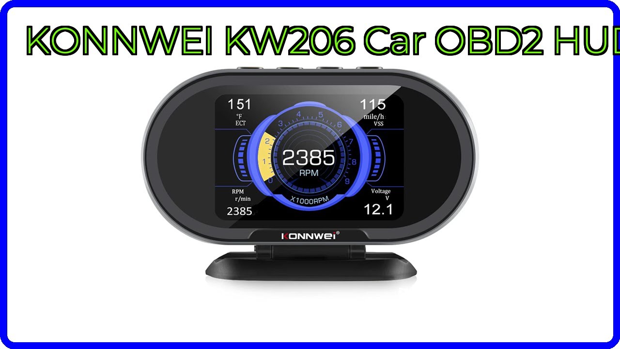 REVIEW (2026): KONNWEI KW206 Car OBD2 HUD. ESSENTIAL details.