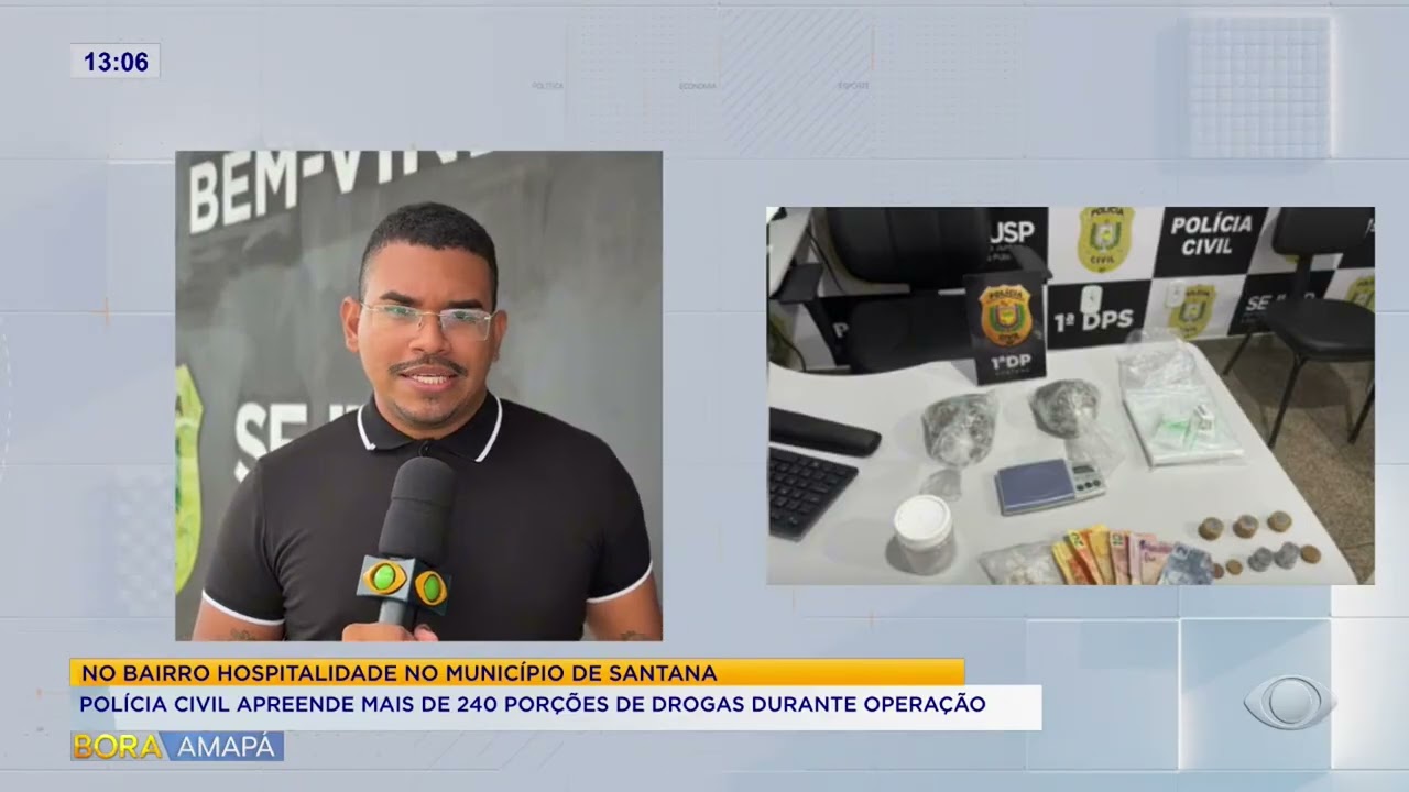 Polícia Civil apreende mais de 240 porções de drogas durante operação em Santana