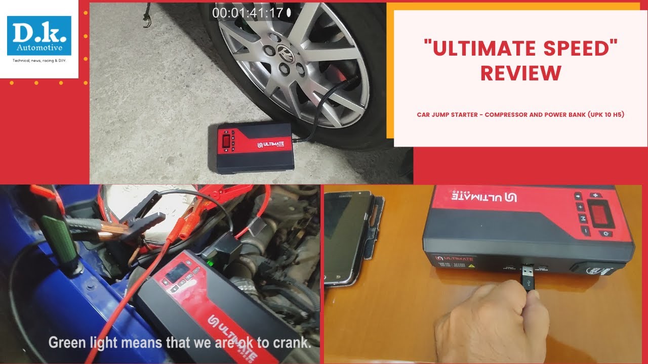 "Ultimate Speed" Car Jump starter - Compressor and Power Bank (UPK 10 H5)