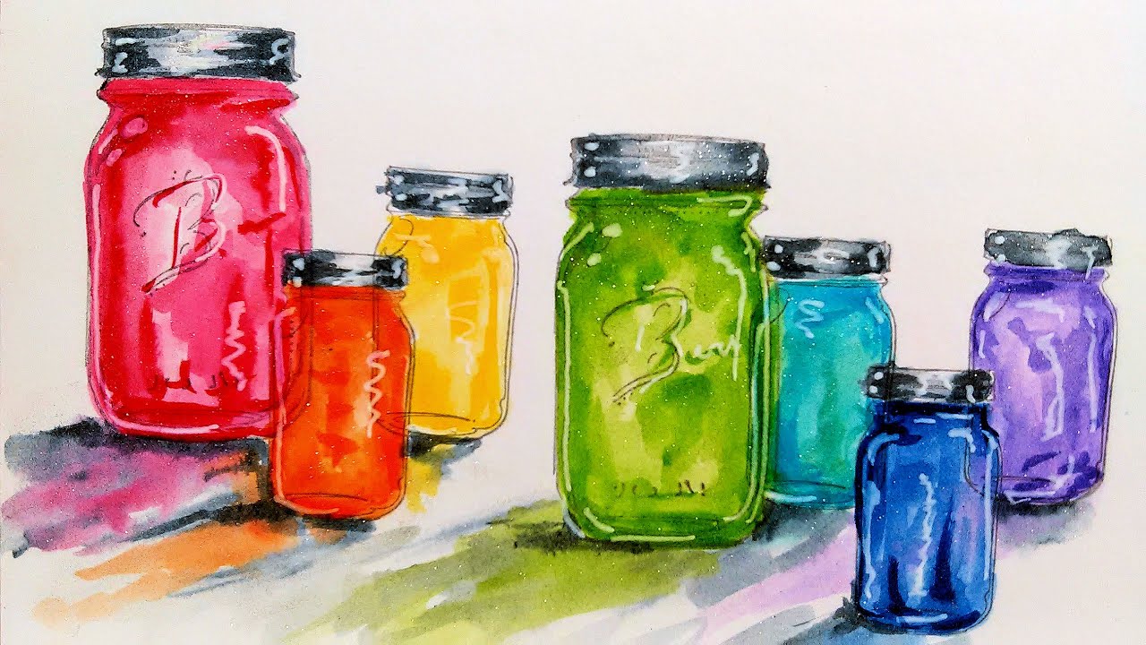 Tutorial: Colorful Glass with Water Based Markers