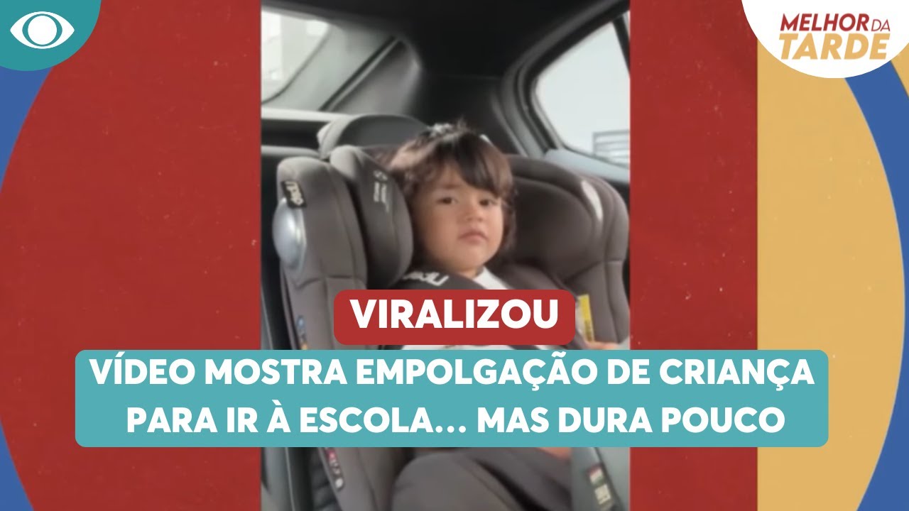 Vídeo mostra empolgação de criança para ir à escola… mas dura pouco | Melhor da Tarde