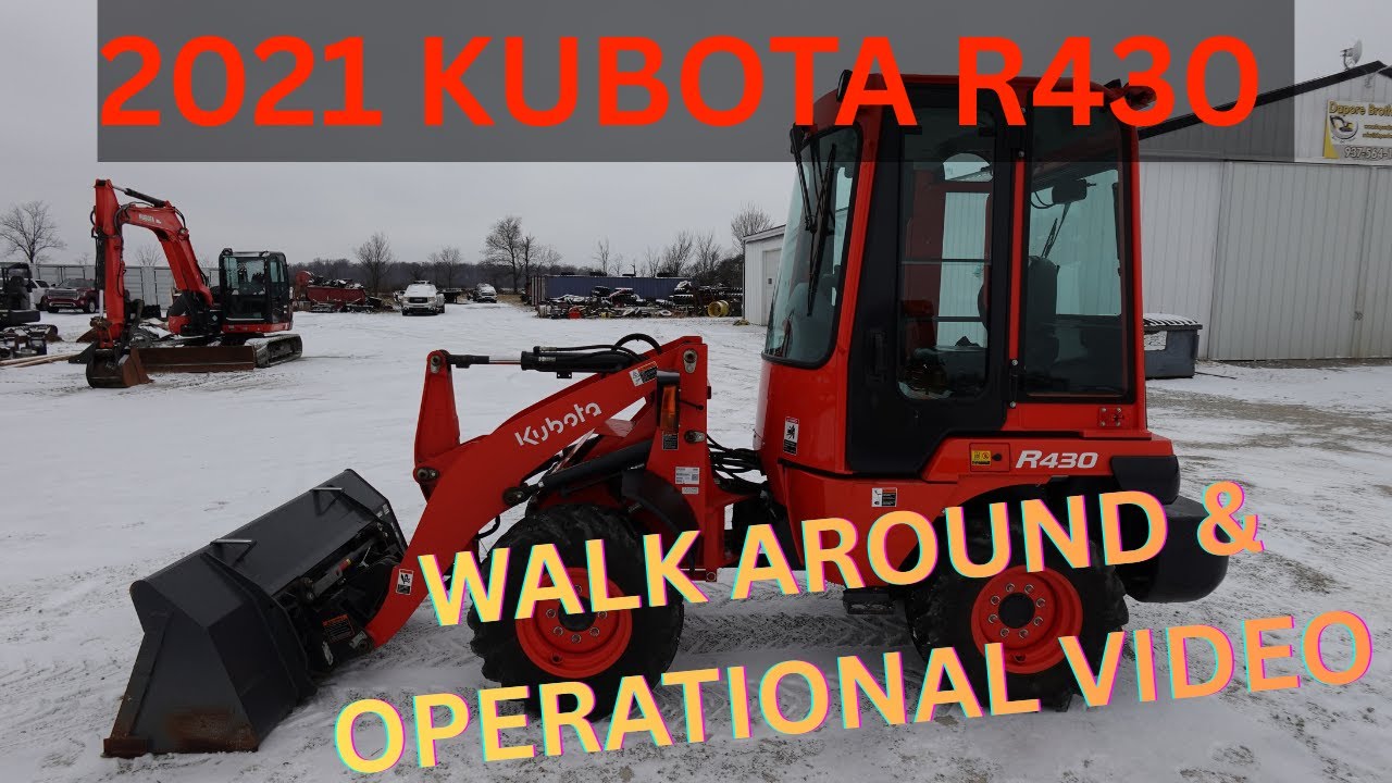 Видеообзор и демонстрация работы колесного погрузчика Kubota R430 2021 года выпуска. Цена: 45 900...