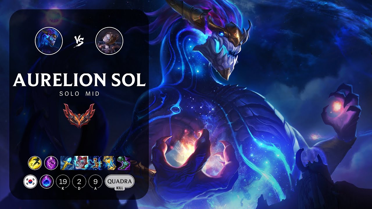 Aurelion Sol Mid vs Orianna - KR Grandmaster Patch 14.4