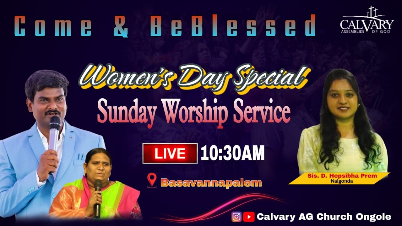 🔴 LIVE Sunday Worship Service || Bro. K. Sudheer || Calvary AG Church || Basavannapalem
