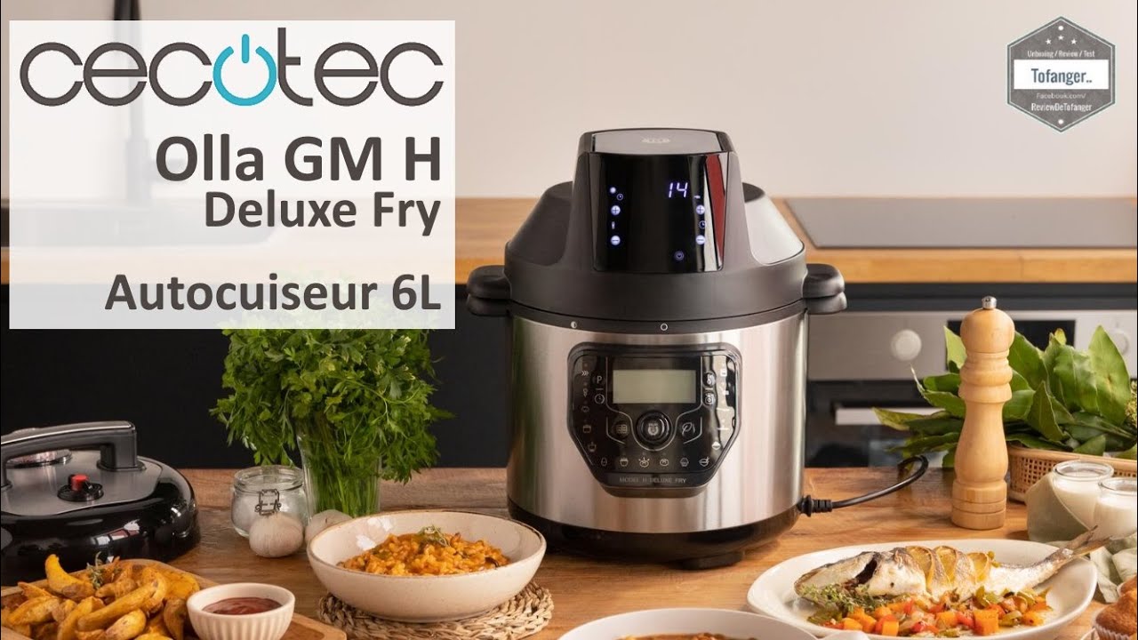 Cecotec Olla GM H Deluxe Fry - скороварка на 6 л, весы и фритюрница с горячим воздухом -