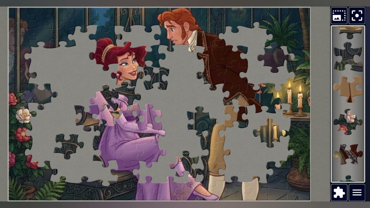 A Romantic Evening in the Conservatory👑👑🎀🪩🌈✨️🪄//Jigsaw puzzles🧩//Jigsaw puzzles journey🧩🧩//