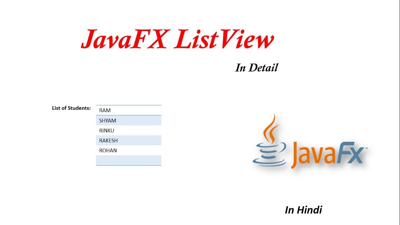 #15 JavaFx Tutorial | ListView