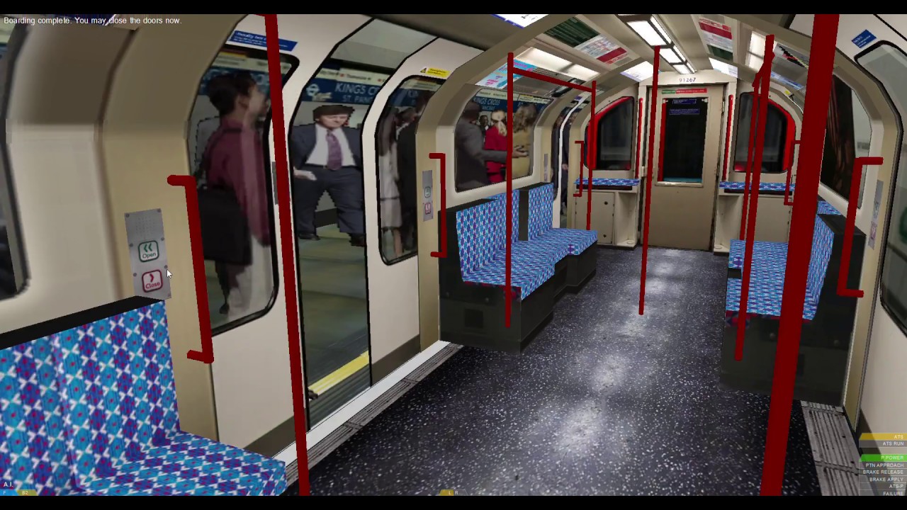 OponBve Central Line train refurbished into a Victoria line and also playing the map