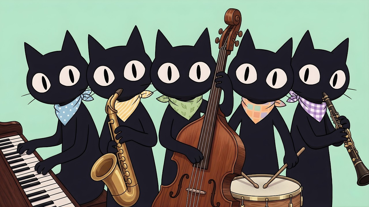 Black Cats Spring Jazz Band: Comfortable BGM to Relax and Spark Creative Work