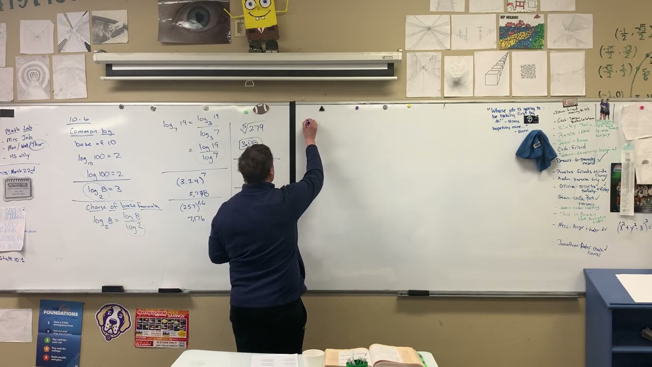 Algebra 2: 10.6 logarithms with calculators