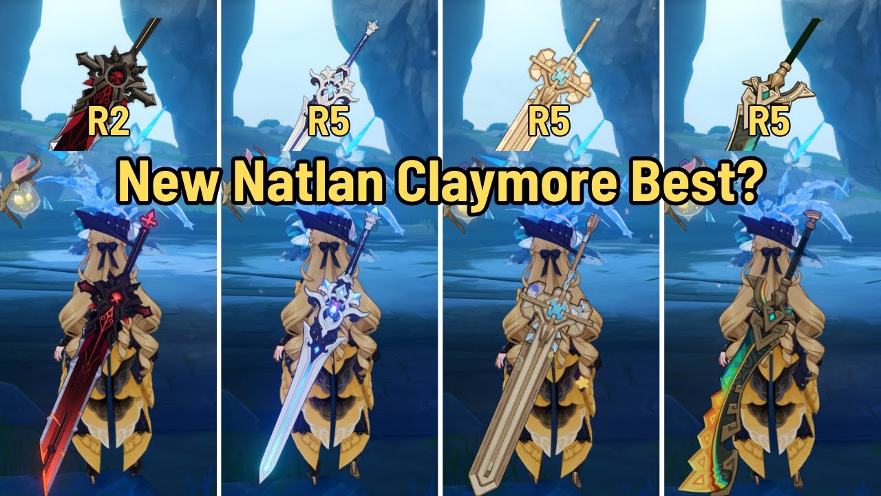 Navia Weapon Comparison | Wolf's Gravestone R2 | Tidal Shadow R5 | Earth Shaker R5 | Genshin Impact