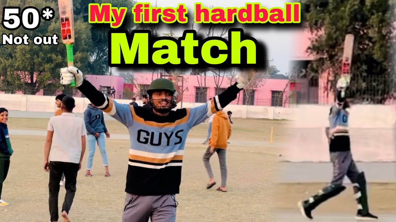Mera pehla hardball match🏏Meri pehli fifty🥰