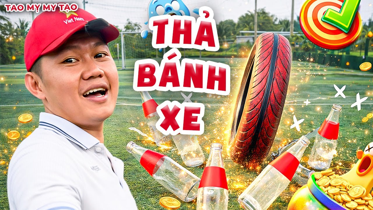 Thử Thách Bowling Độc Lạ - Thả Bánh Xe Ngã Chai Nước Lụm Thưởng Ê Hề | Tao Mỵ My Tạo